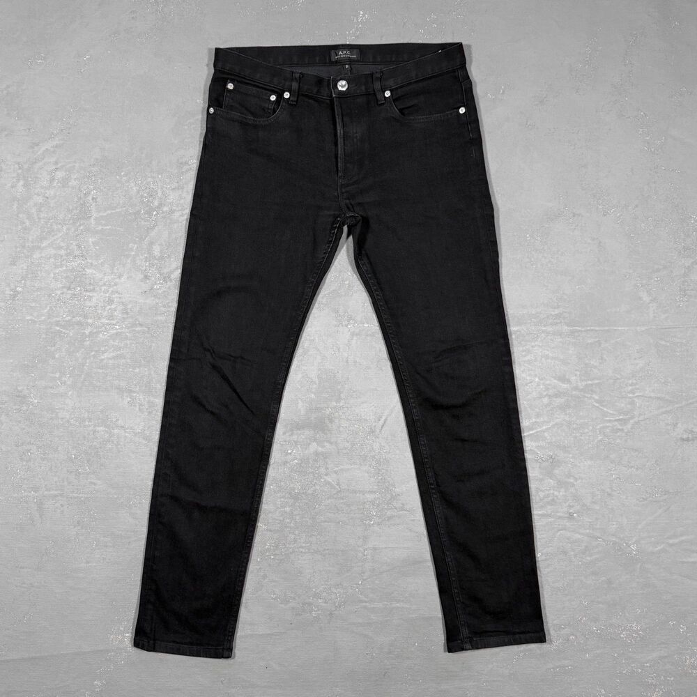 A.P.C. Petit New Standard Black Denim Skinny Jeans APC Size 31